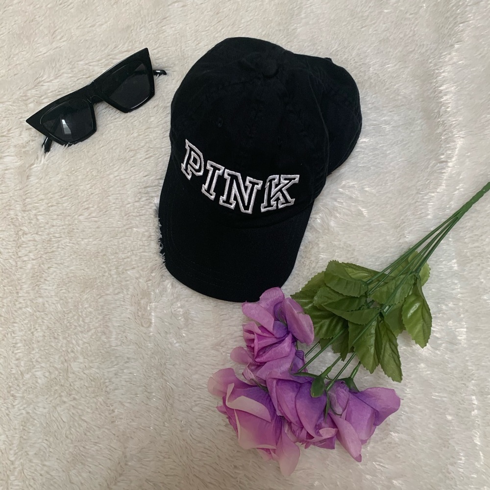 Victoria Secret Pink Black and White Hat